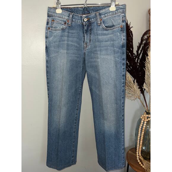 Lucky Brand Denim - Lucky Brand sz 8/29 Dungarees med wash wide leg bootcut rider fit relaxed jeans